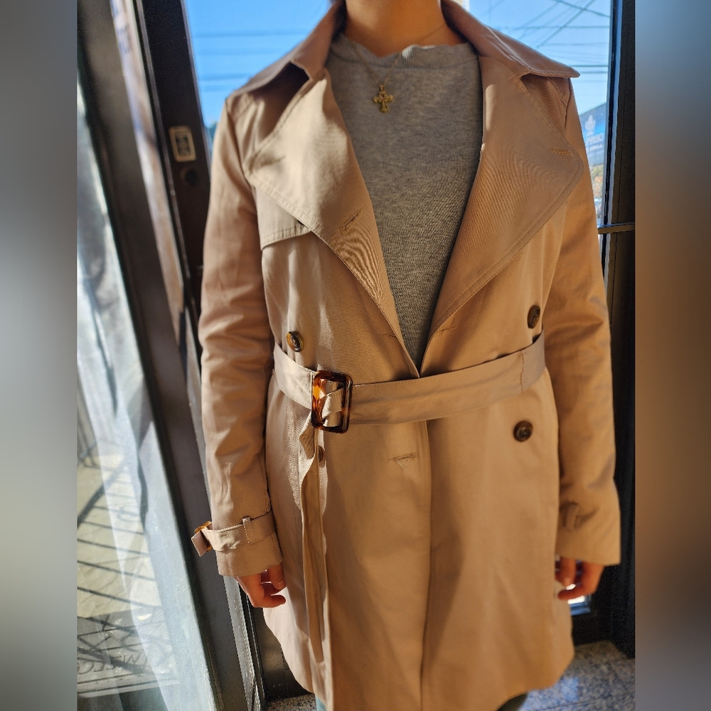 Mokhwassi  Classic Tan Trench Coat S - Picture 5 of 5